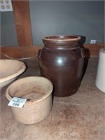 Pair of Stoneware crocks
