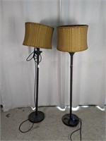 (2) Basket Weave Floor Lamp