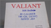 Valiant 38 Caliber Size .357 (500 Bullets)