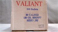 Valiant 38 Caliber Size .357 (500 Bullets)