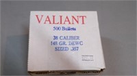 Valiant 38 Caliber Size .357 (500 Bullets)