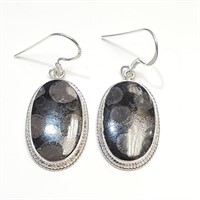 $140 Silver Agate Earrings