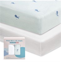 Lot Of (3) Mini Crib Sheets Fitted for Girls and