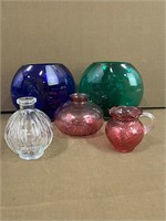 5 Pieces of Colored Art Glass