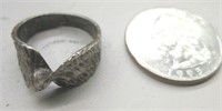 .925 Stamped Sterling Mobius Design Ring
