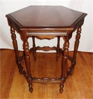 Walnut parlour table.