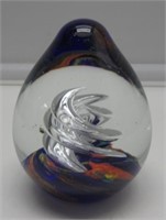 LARGE ABSRACT PAPERWEIGHT APPROX. 5" TALL.
