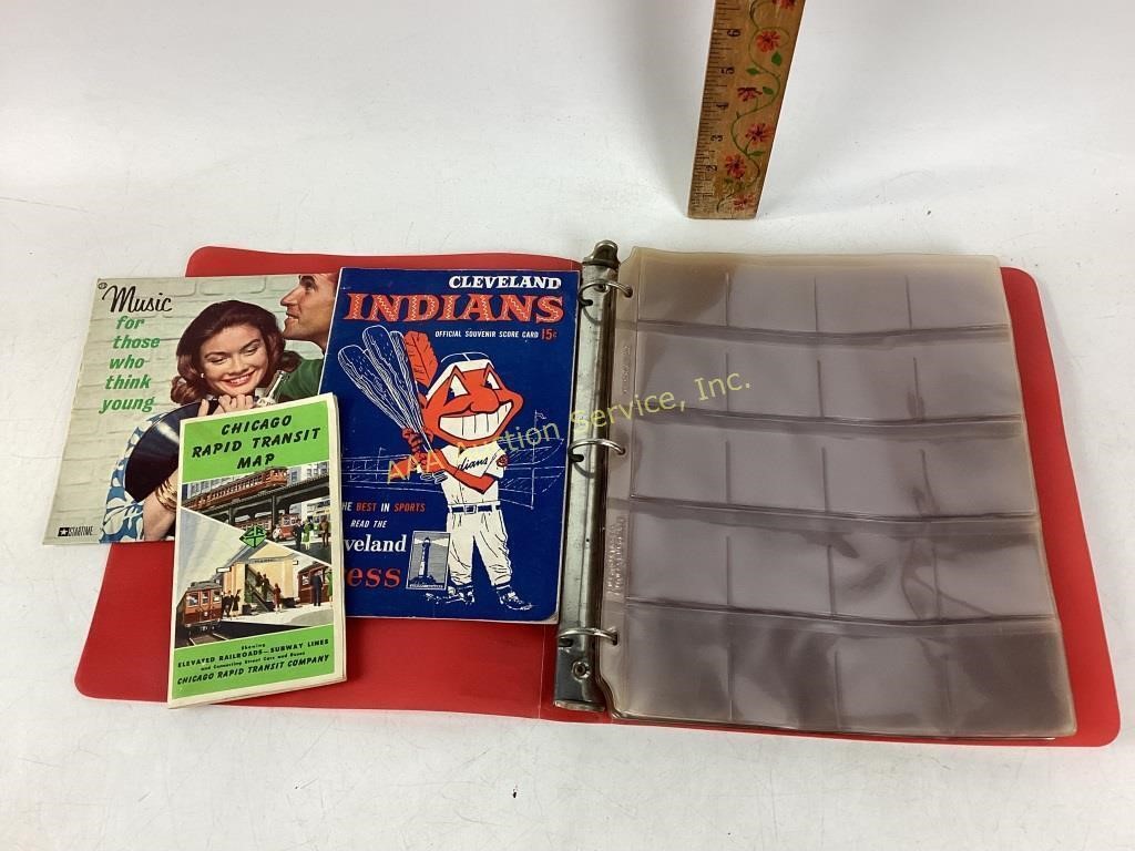 1954 Cleveland Indians score card, Pepsi 45 rpm
