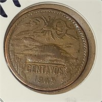 1945 Mexico Coin 20 Centavos