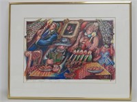 Yef, Shabbat Dinner 1/100 Etching Artist Proof