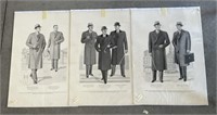 Vintage men’s clothes advertisement photos