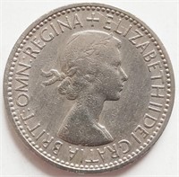 UK 1953 Elizabeth II ONE SHILLING coin 23mm