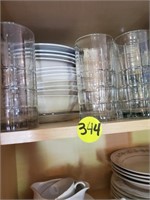 ASSORTMENT OF GLASSES AND DISHES