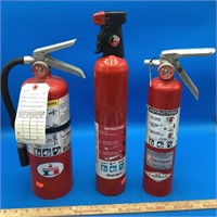 3 Used Fire Extinguishers