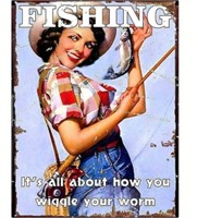 Fishing Metal Sign