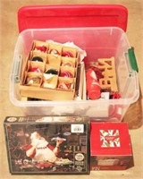 Box Lot of Assorted Christmas Items