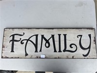 FAMILY SIGN 34X 11"