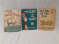 3 Dr. Seuss Beginner Books incl. Cat in the Hat