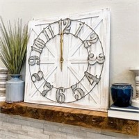 N8126  Alben Large Farmhouse Clock, 24" - Reversib