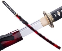 Black Katana Sword - Sharp 1060 Steel Samurai