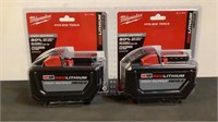 (2) Milwaukee 18V Batteries HD12.0