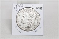 1892-cc Morgan Silver Dollar