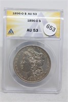 1896-o AU53 Morgan Silver Dollar