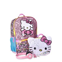 Hello Kitty 17 3-Piece Backpack Set  Pink