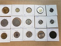 (15) WORLD FOREIGN COINS LOT