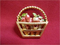 Fruit Basket 1.5" Brooch