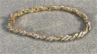 10kt Gold Bracelet with Diamonds