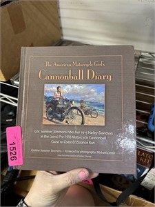 SIGNED BY AUTHOR CANNONBALL DIARY BOOK MOTORCYCLE