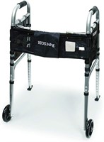 BIOS Deluxe Aluminum Folding Walker with 5" Wheels