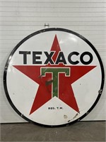 6 foot double sided porcelain Texaco Gasoline