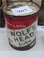 Wolf's Head Grease Can
