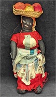 13" All Cloth Handmade Black Islander Peddler Doll