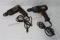 Black & Decker Electric Drills ~ 2 ~ Both Power On