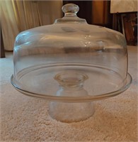Glass Footed Cake Stand w/Lid