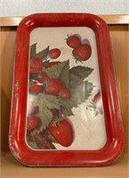Vintage Metal Strawberry Tray