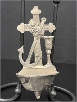 Holy Water Basin with Cross, Anchor, Chalice and