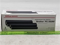 NEW Office Depot 2ct Fax Ribbons Brother PC-302RF