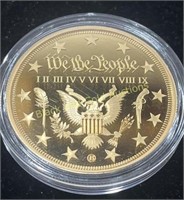 Gold Plated Second Amendment Medal