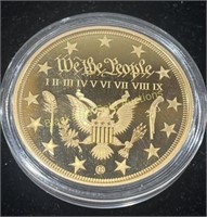 Gold Plated Third Amendment Medal