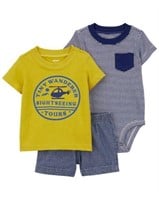 3-Pc Carter's Babies 6M Set, T-shirt, Short Sleeve