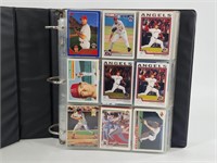 BINDER FULL OF ASSORTED BASEBALL CARDS