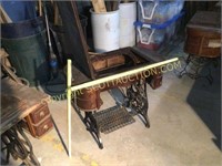 Vintage Wyeth wood and cast iron sewing machine