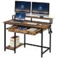 Rolanstar Computer Desk with Monitor Stand and Drh