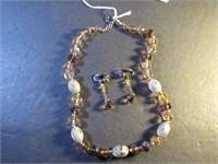 Hand Designed Citrine Earrings and Necklace
