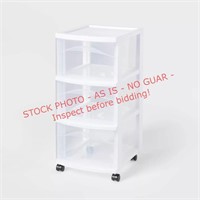 Brightroom 3 Drawer Medium Cart Whit