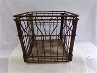 13" X 13" X 12.5" Square Metal Crate - Rusty